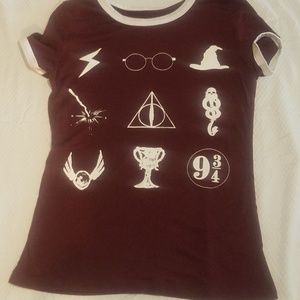 Harry Potter Women's Size XS. Ringer Tshirt.